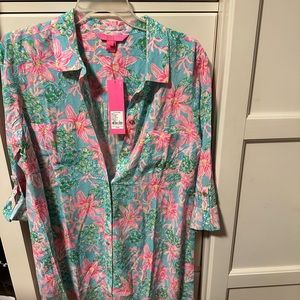 LP-Natalie shirt dress cover up